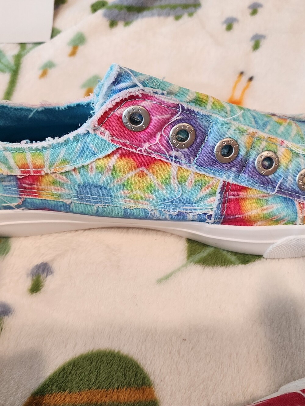 Women's Tie-Dye Slip-On Canvas Sneakers By Blowfish - Multicolor. Size 10. New. - Picture 2 of 6